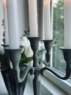 Lysestage Alu Salvie - 5 armet