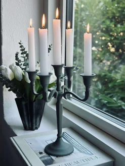 Lysestage Alu Salvie - 5 armet