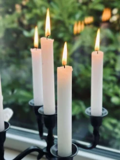 Lysestage Alu sort - 5 armet