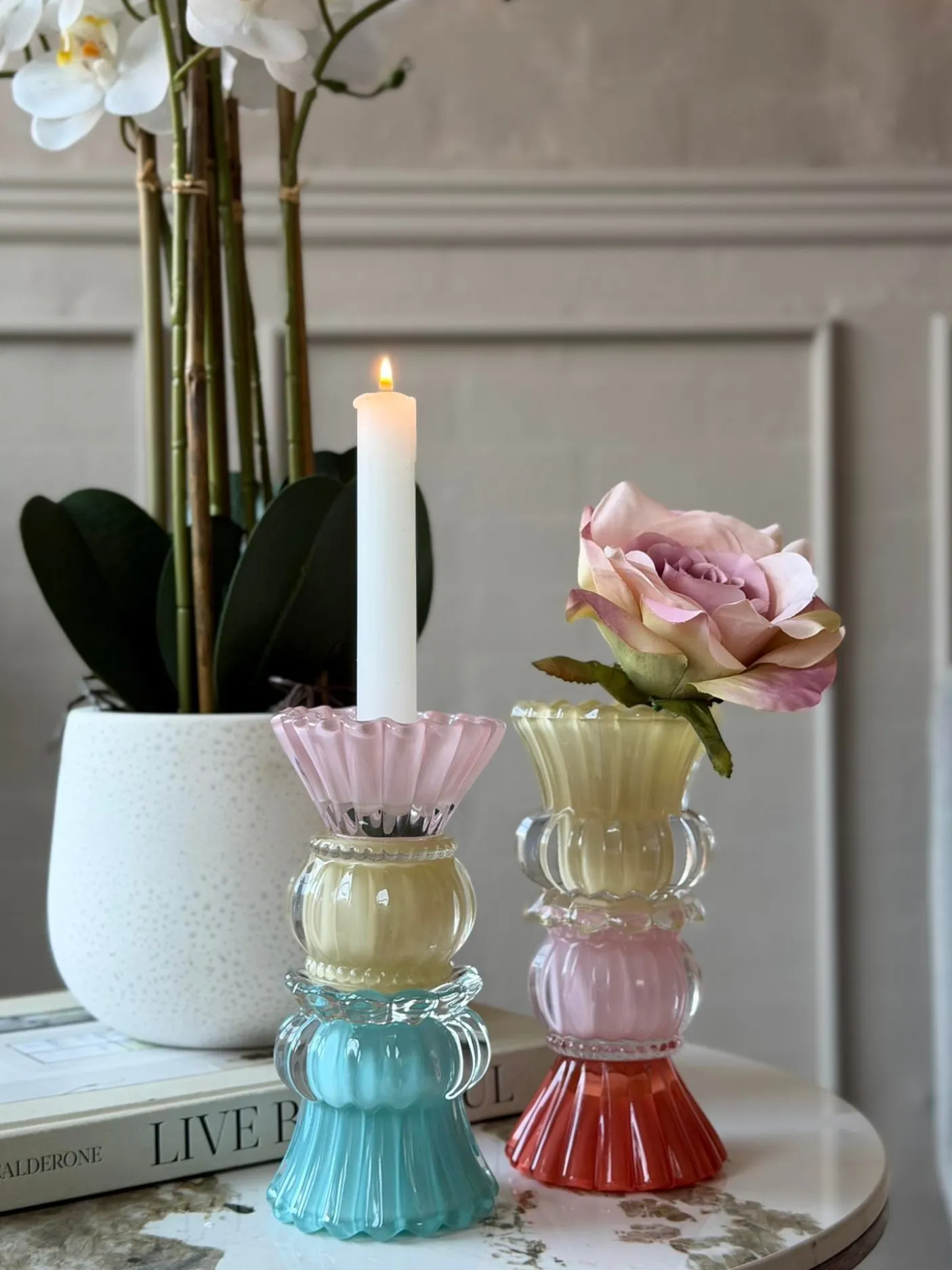 Lysestage BON 17 cm Vendbar - MIX