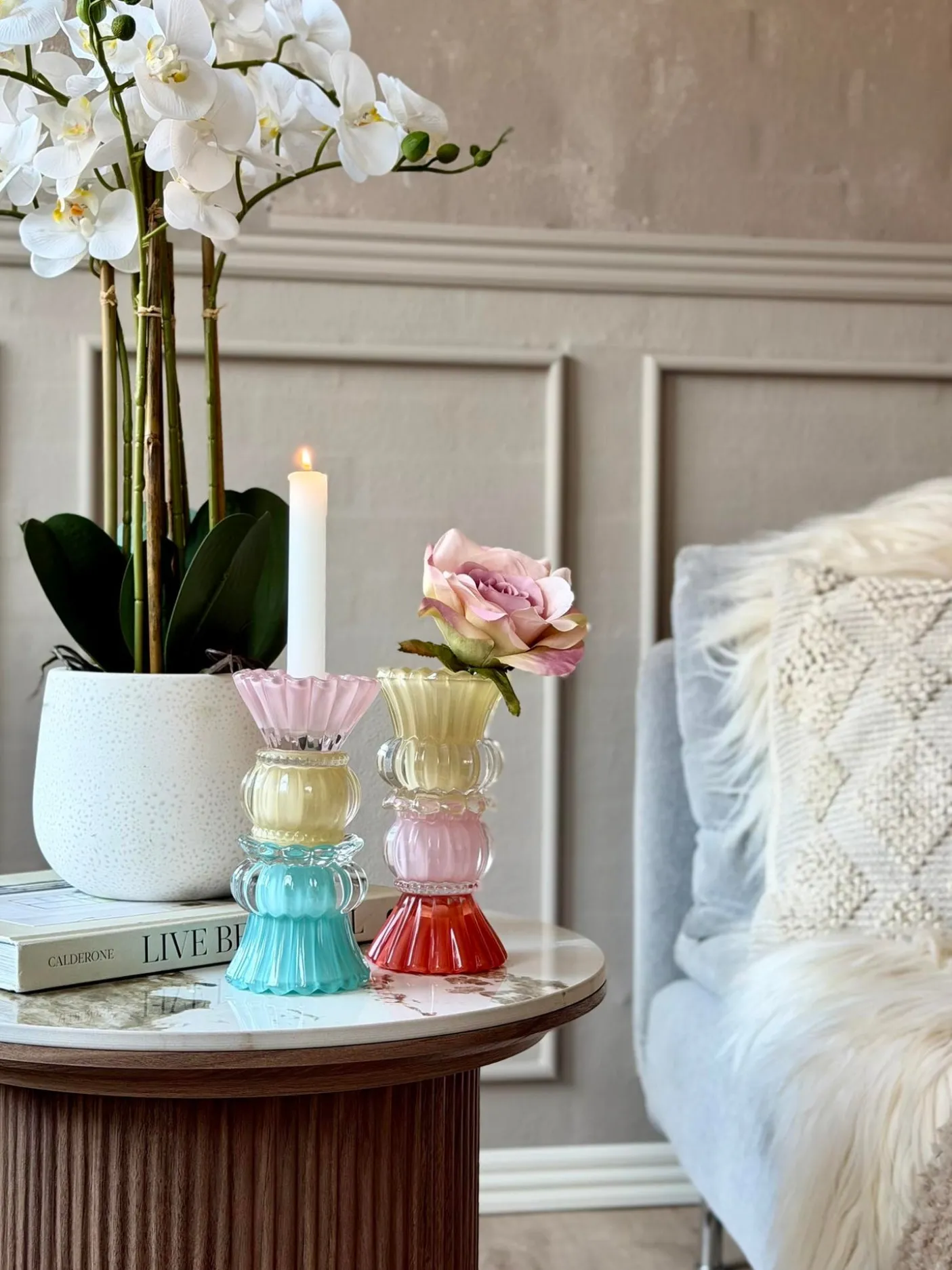 Lysestage BON 17 cm Vendbar - MIX