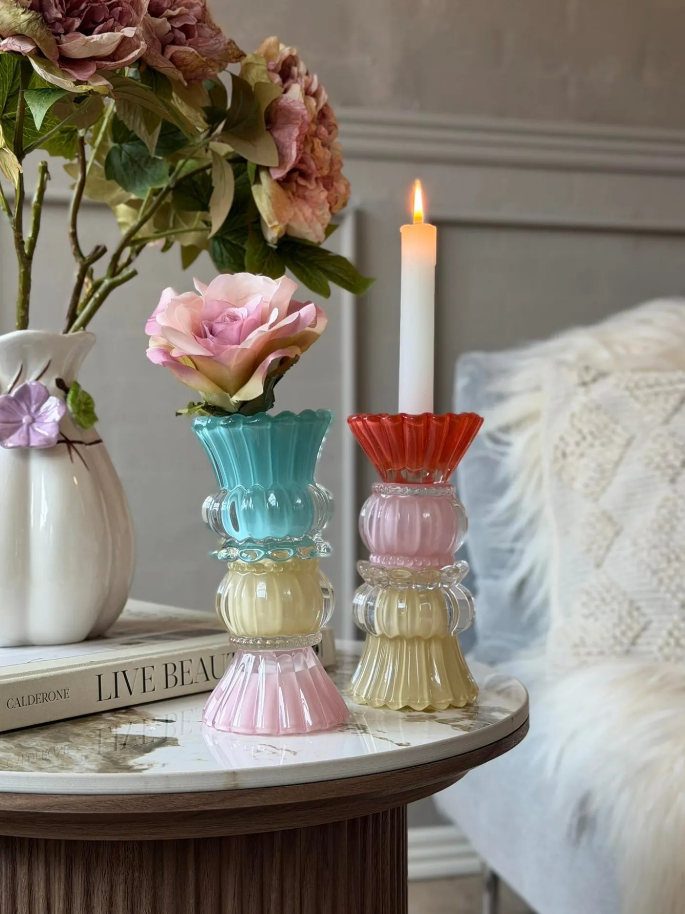 Lysestage BON 17 cm Vendbar - MIX