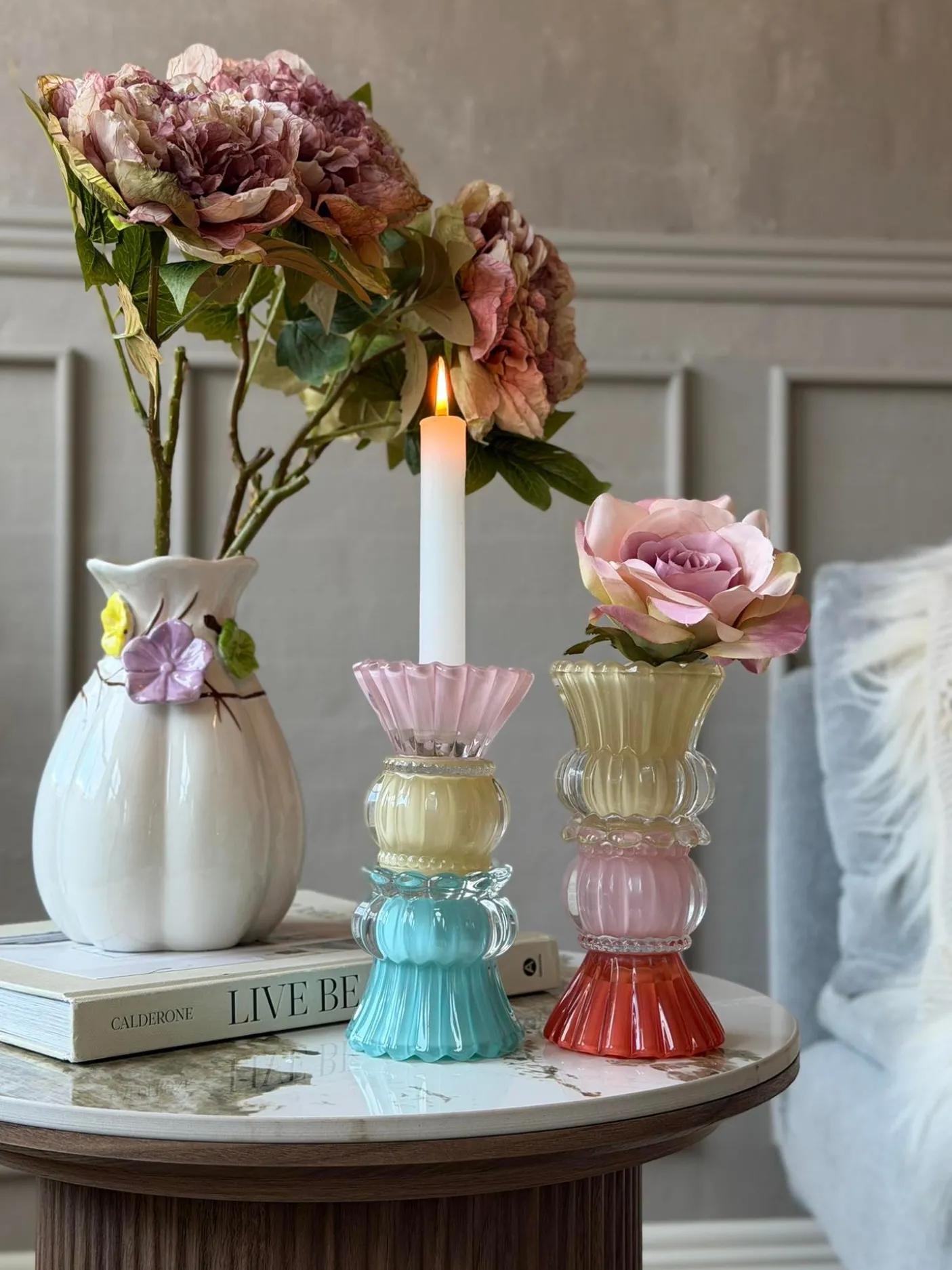 Lysestage BON 17 cm Vendbar - MIX