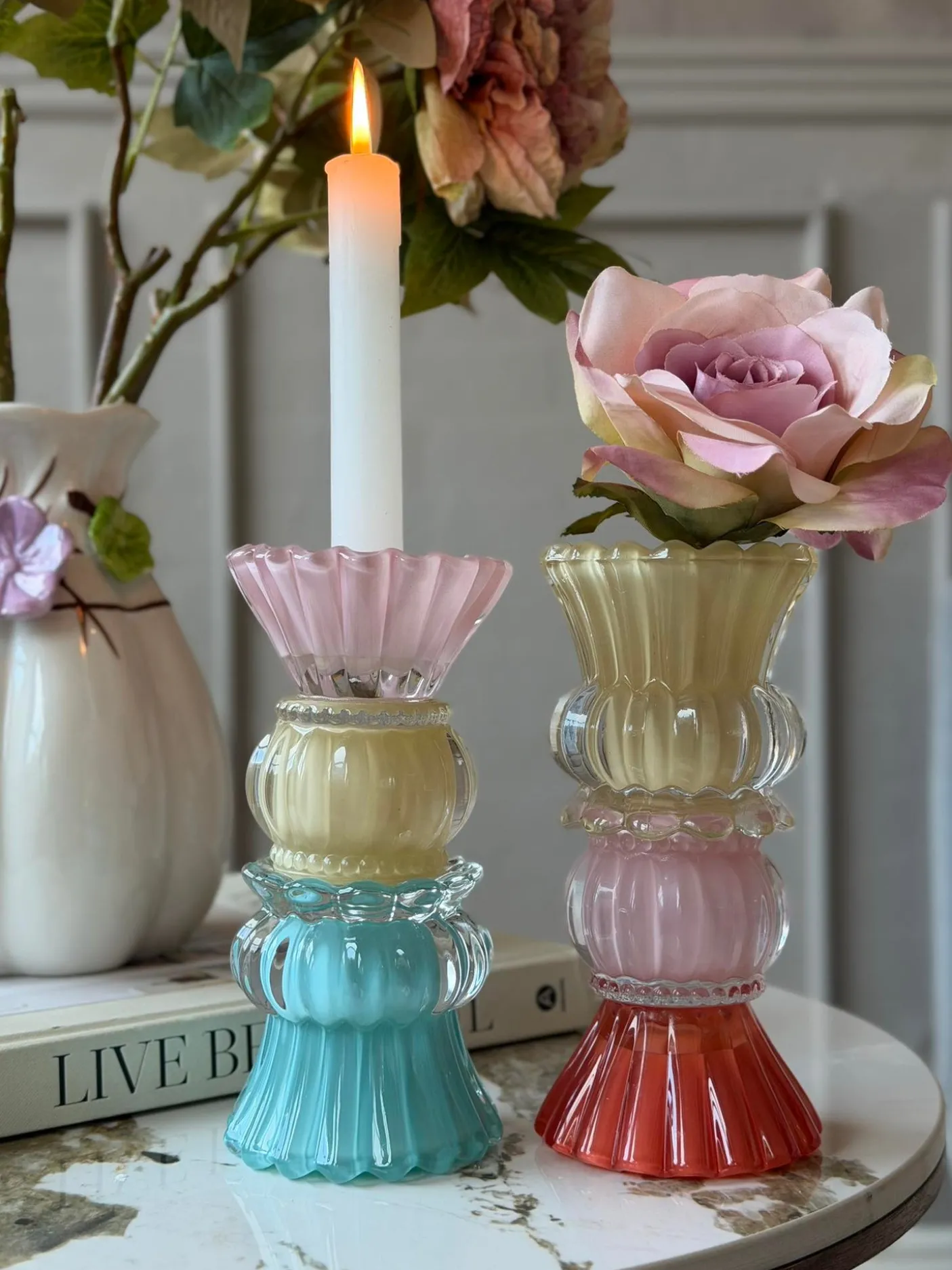 Lysestage BON 17 cm Vendbar - MIX