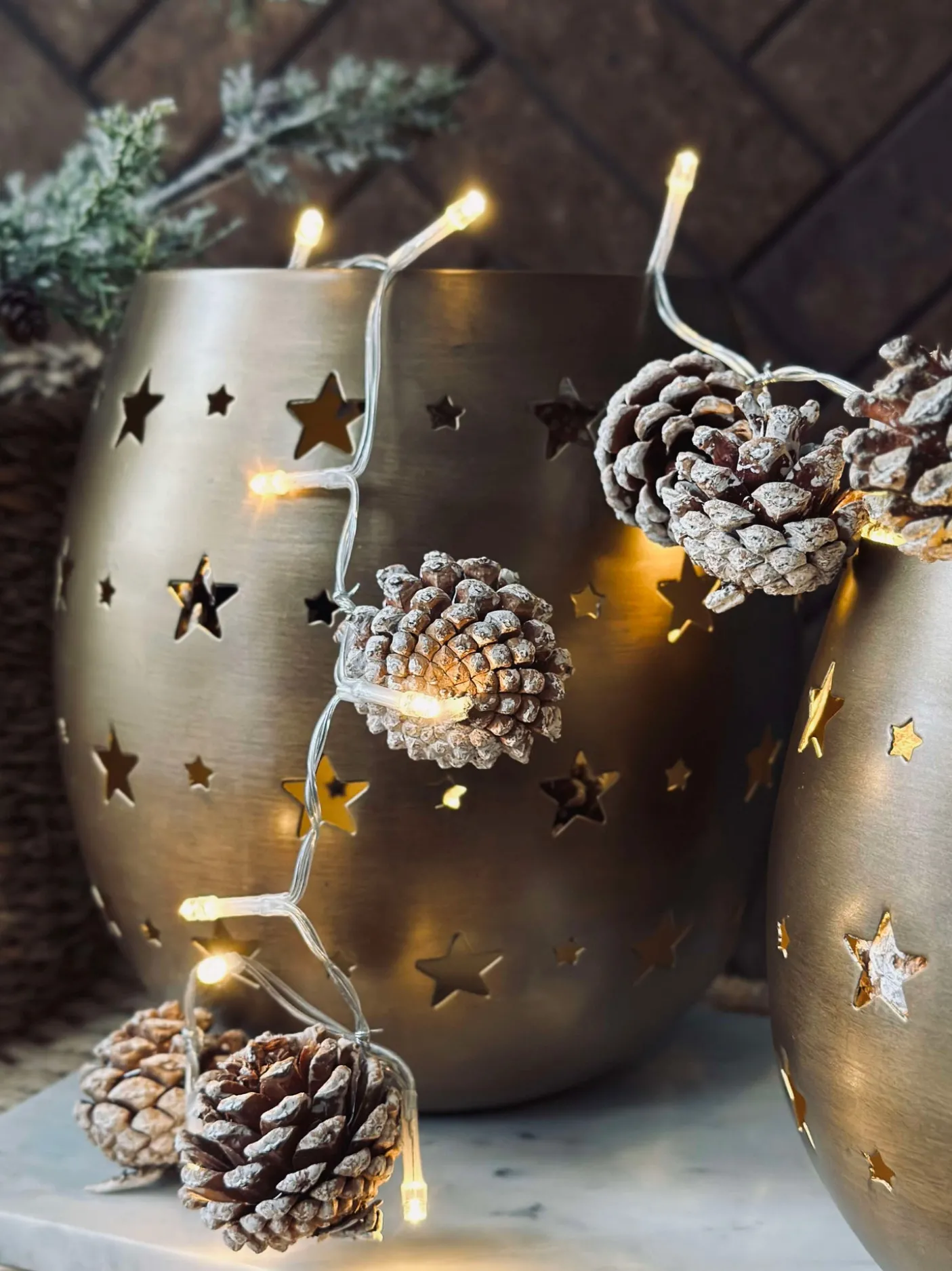 Lysestage med stjerner - Large