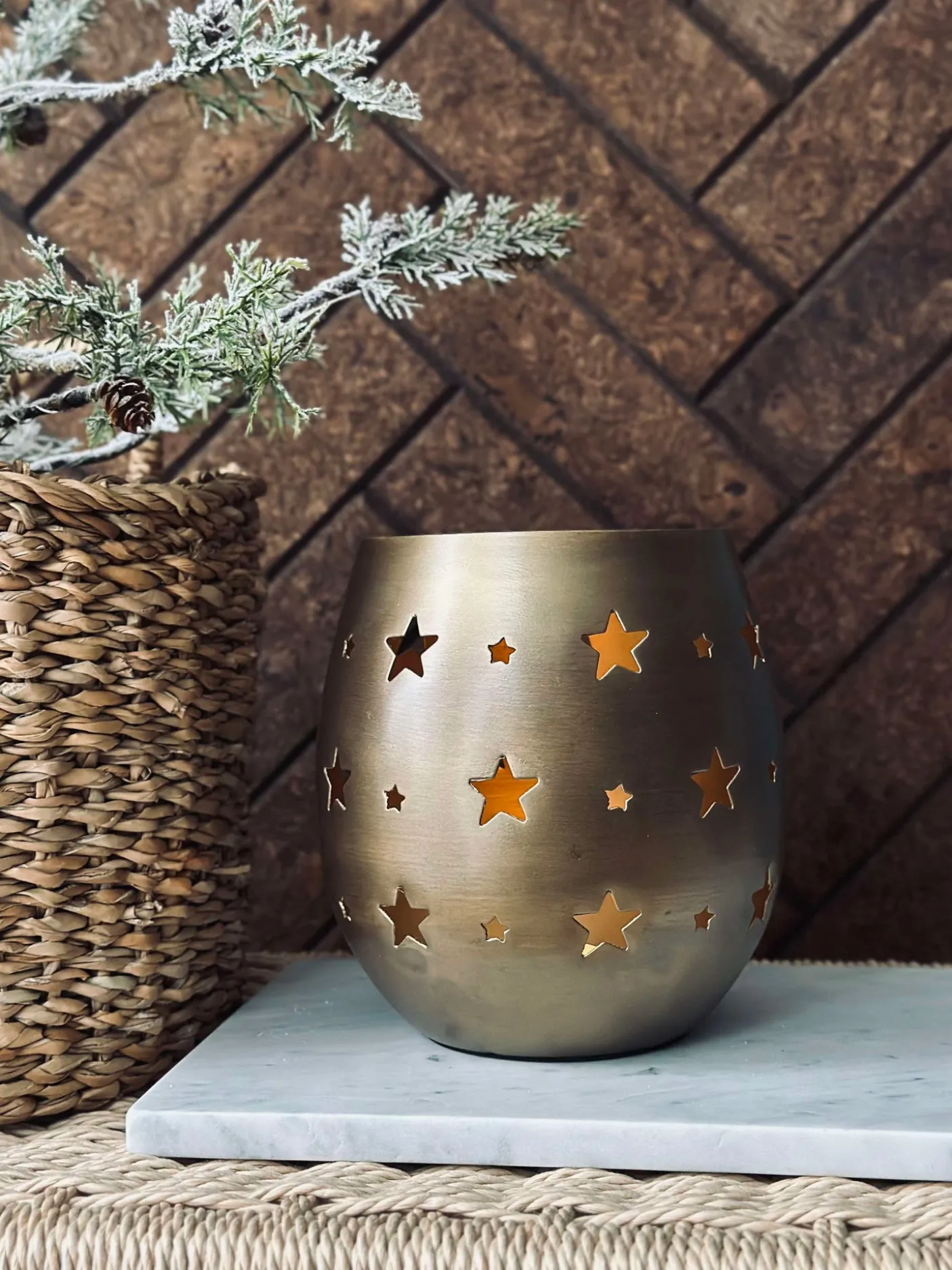 Lysestage med stjerner - Medium