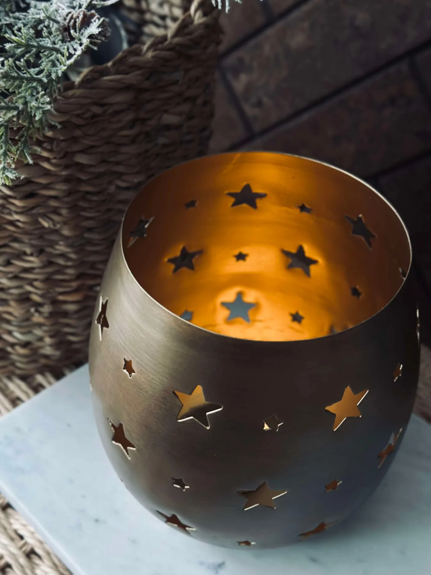 Lysestage med stjerner - Medium