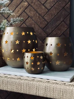 Lysestage med stjerner - Medium