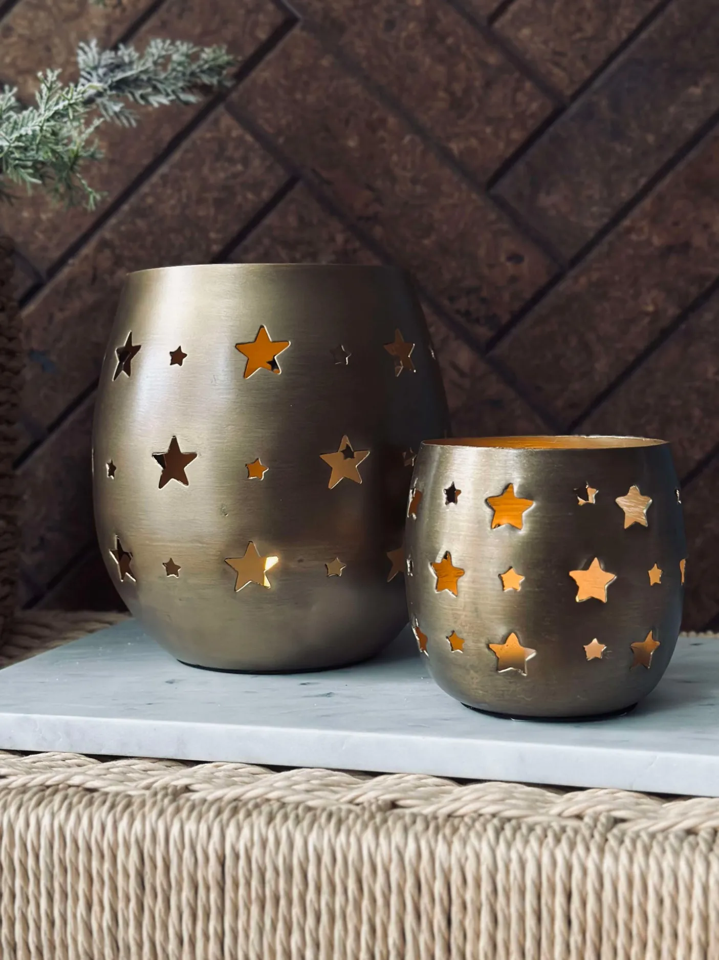 Lysestage med stjerner - Medium