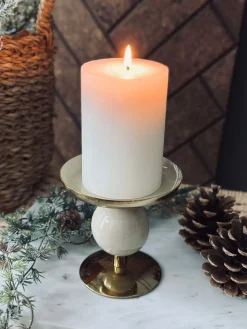 Lysestage NOYA 10 cm - Beige