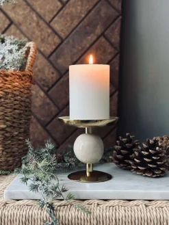 Lysestage NOYA 10 cm - Beige