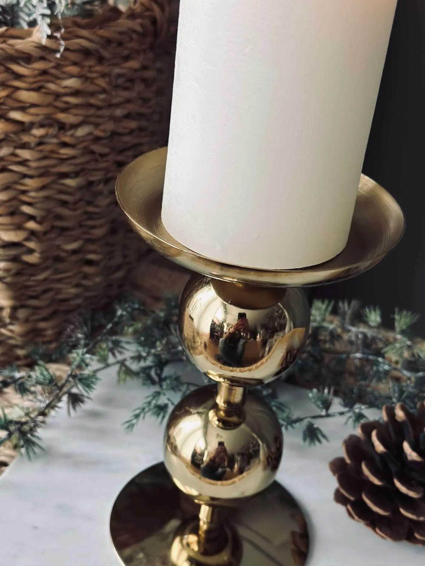 Lysestage NOYA 17 cm - Gold