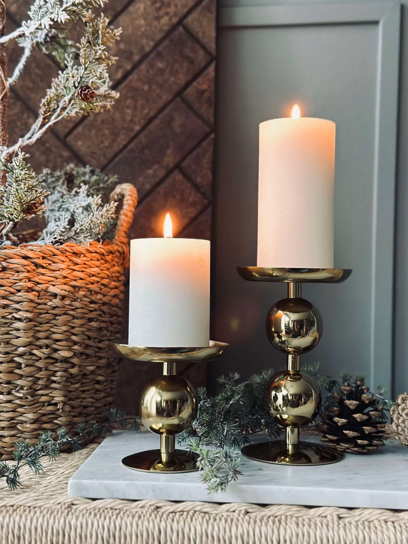 Lysestage NOYA 17 cm - Gold