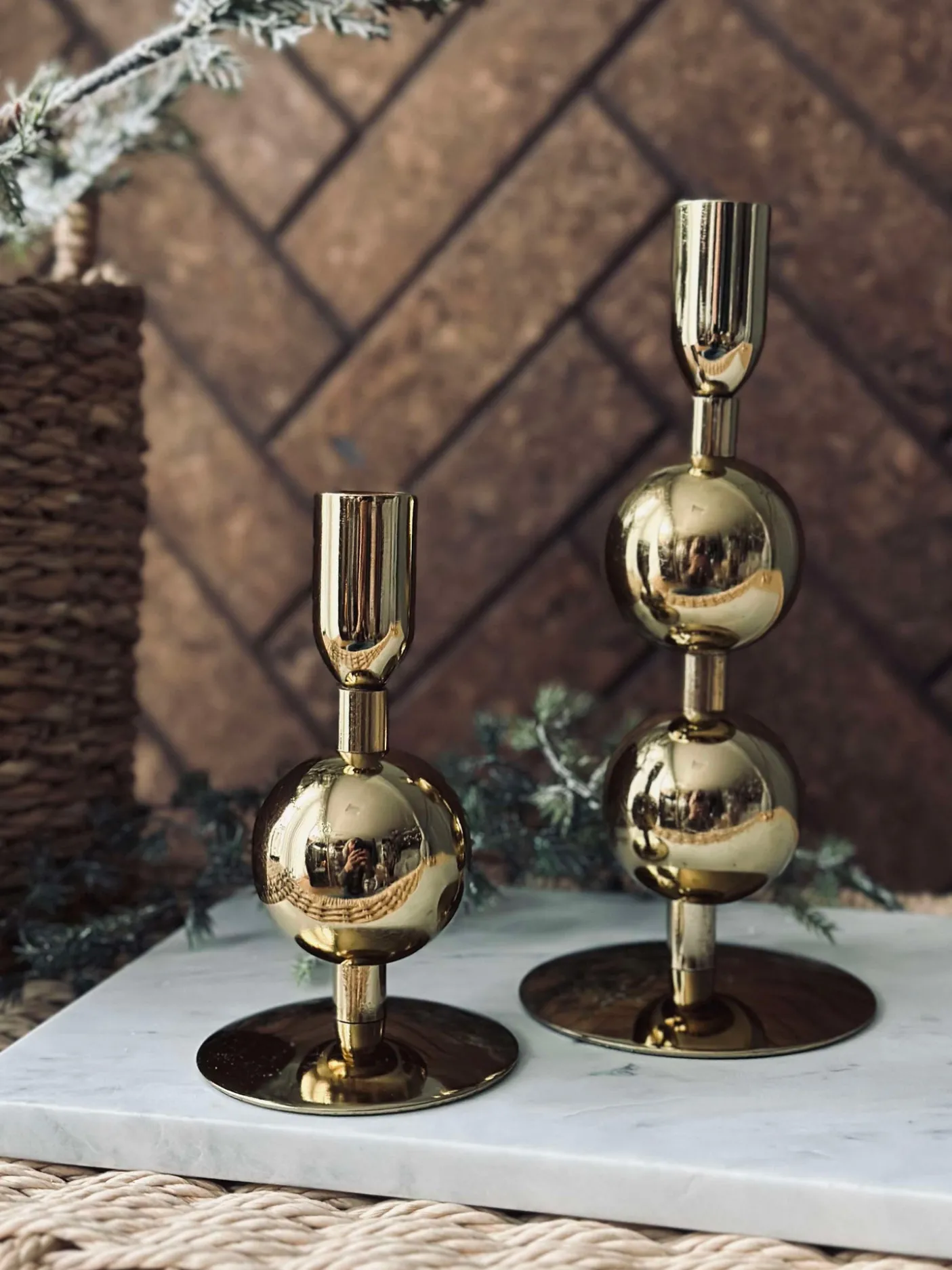 Lysestage NOYA - Gold 13,5 cm