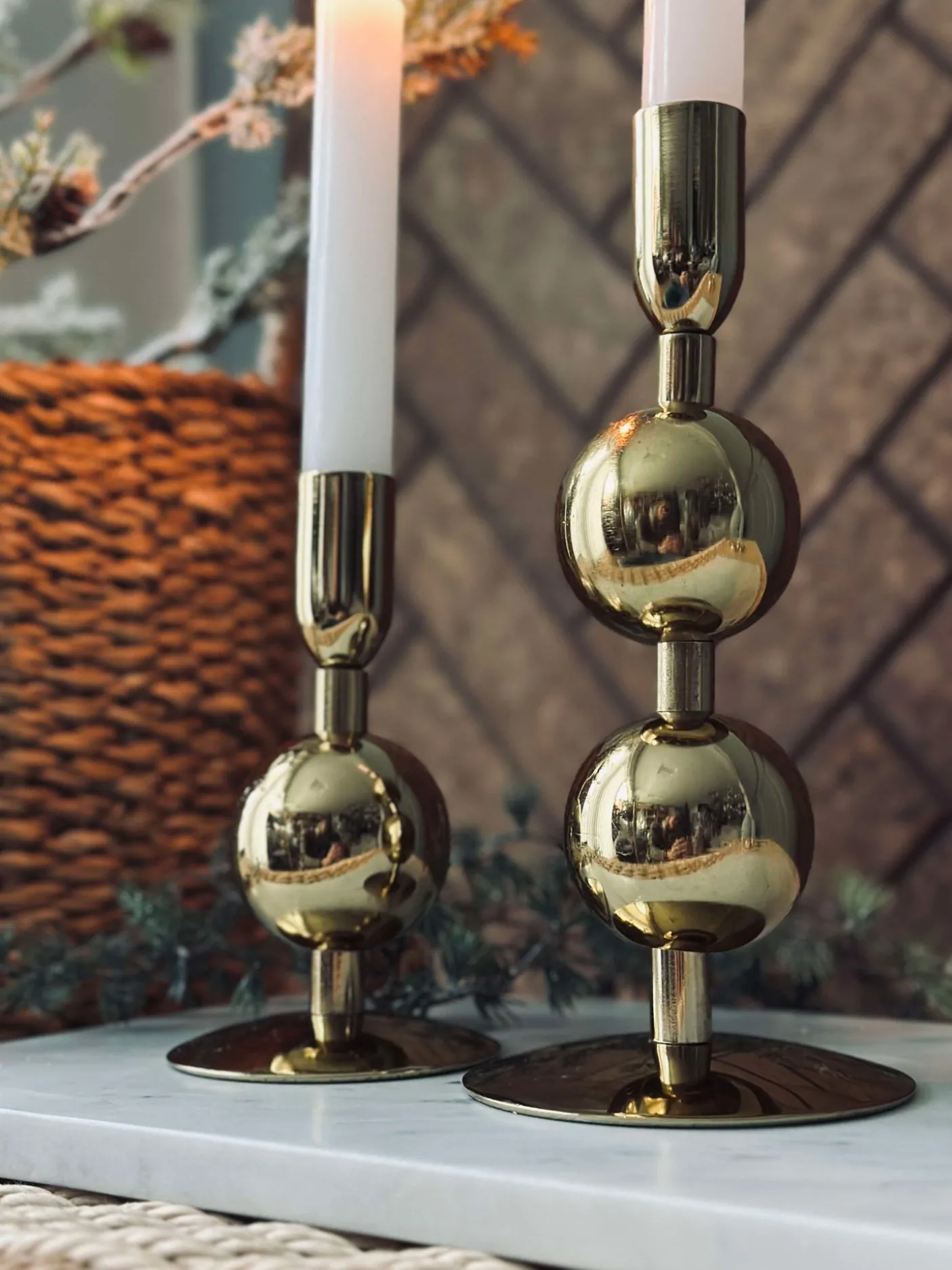 Lysestage NOYA - Gold 13,5 cm