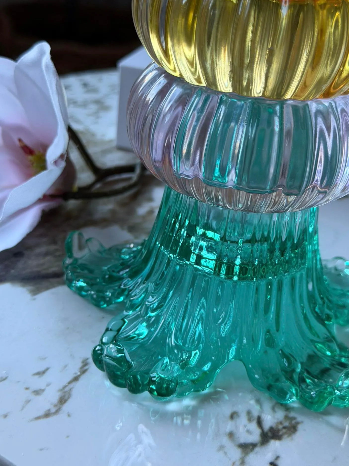 Lysestage Palme 21 cm Vendbar - MIX