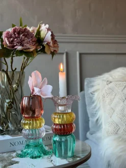 Lysestage Palme 21 cm Vendbar - MIX