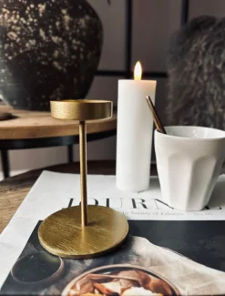 Lysestage sæt til bloklys – Golden Liva