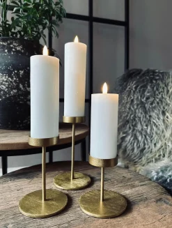 Lysestage sæt til bloklys – Golden Liva