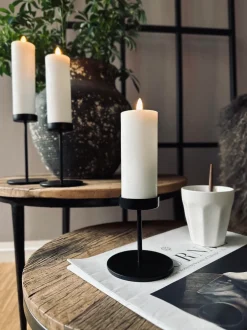 Lysestage sæt til bloklys – Black Liva