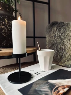 Lysestage sæt til bloklys – Black Liva