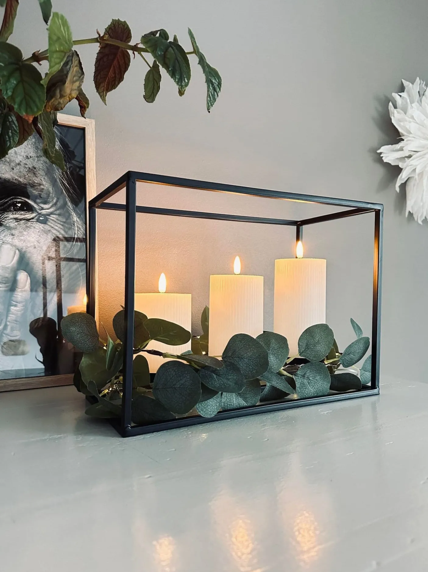 Lysestage til 3 bloklys - Black