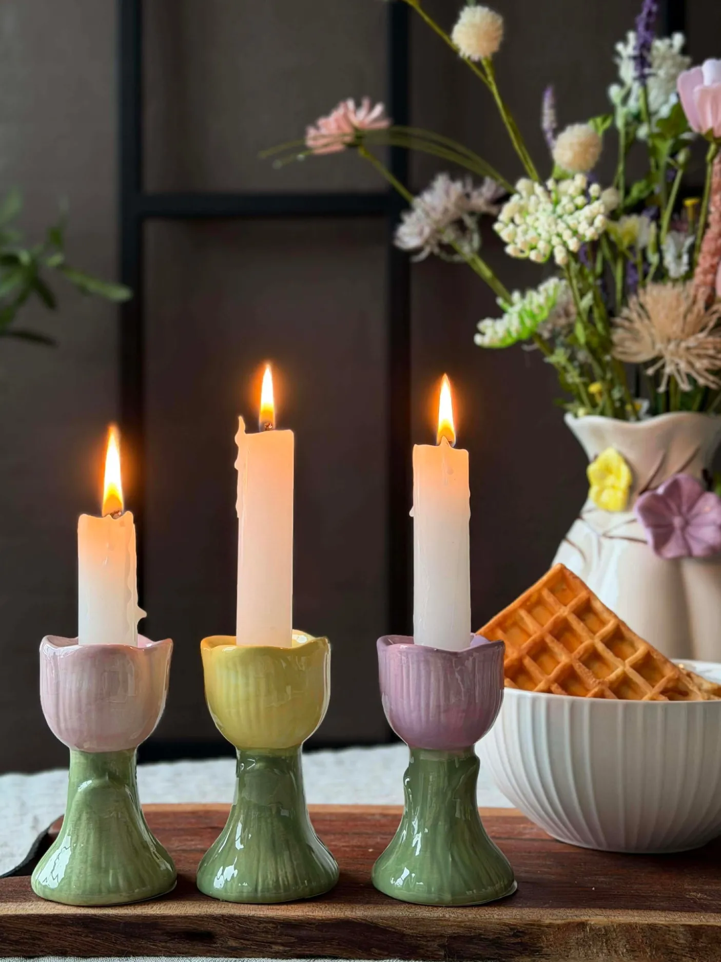 Lysestage Tulipan - Flere farver