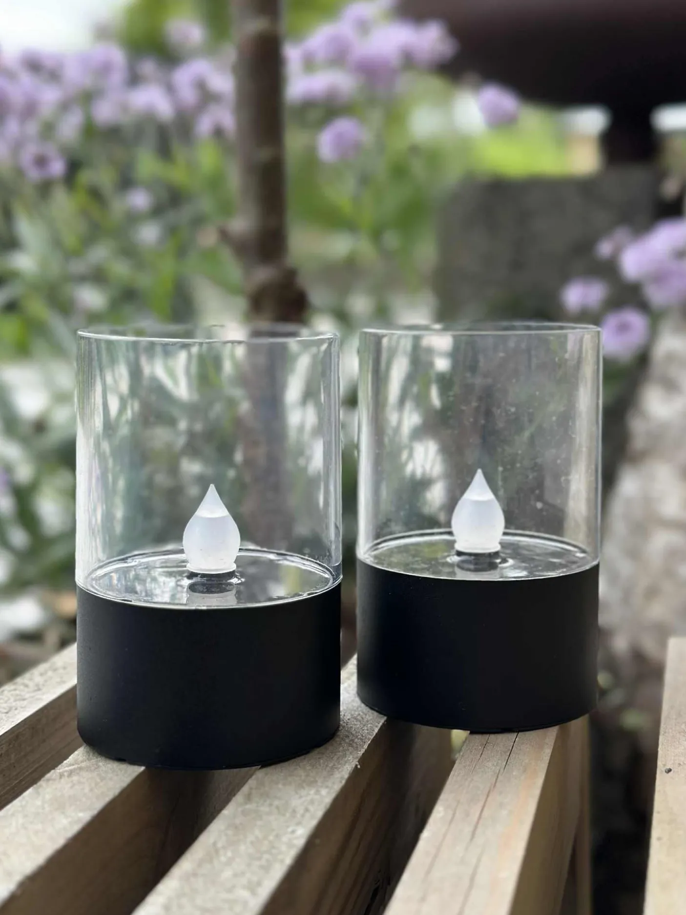 Lysestager solar - Sæt af 2 stk.