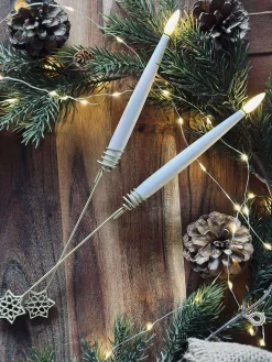 Lysholder til juletræ STAR - 6 stk.