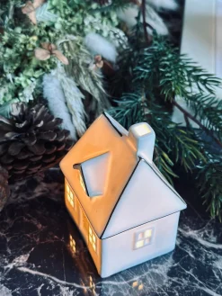 Lyshus med led lys - Porcelæn