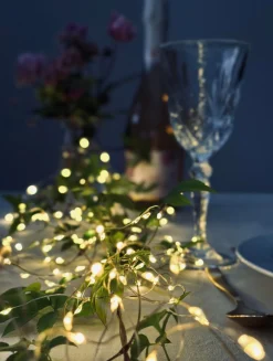 Lyskæde silver wire med 100 LED Lys