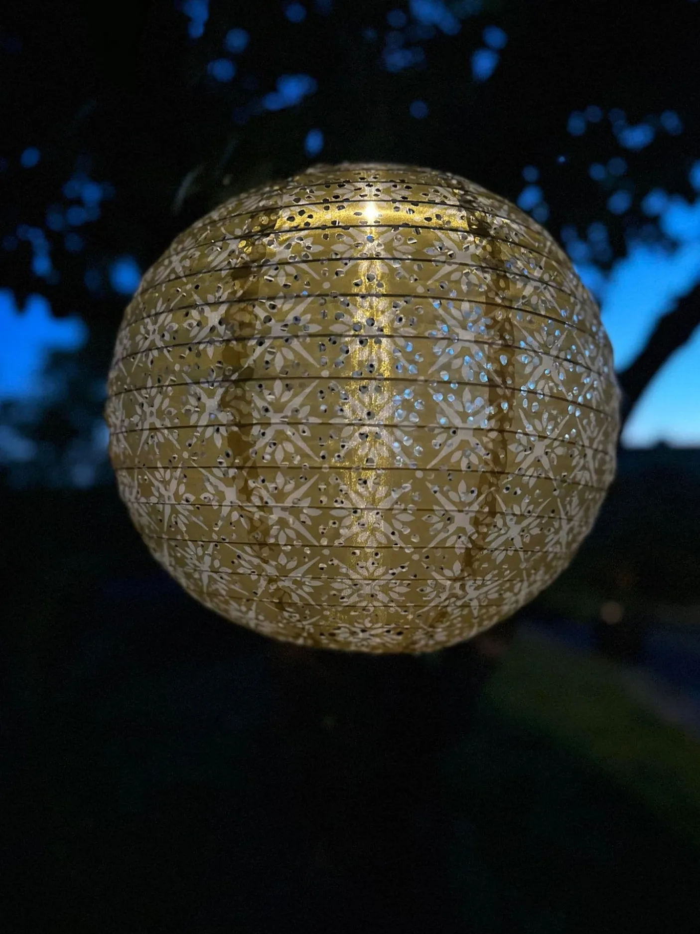 Lyskugle med solceller - SUMMER GOLD