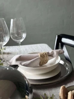 Madklokke med tallerken - Rustfrit stål - Dia 30cm