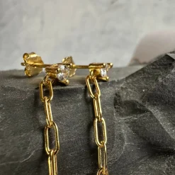 Mix box m. 4 øreringe - Jessica 18k forgyldt