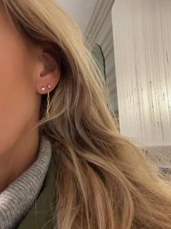 Mix box m. 4 øreringe - Jessica 18k forgyldt