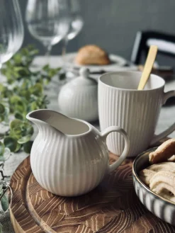 Mælkekande Riflet - Porcelæn