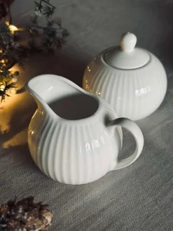 Mælkekande Riflet - Porcelæn