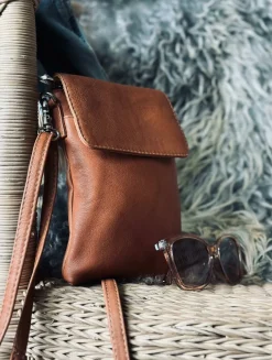 Mobiltaske Aura Cognac
