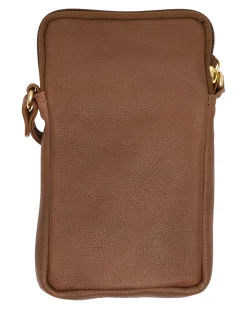 Mobiltaske Misse - Coffee / gold