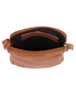 Mobiltaske Misse - Cognac / silver