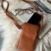Mobiltaske Misse - Cognac / gold