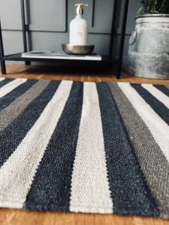 Måtte Recycling strib - 50x80 Grå/beige/natur