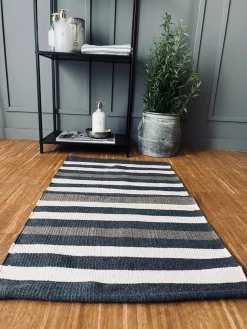 Måtte Recycling strib - 50x80 Grå/beige/natur