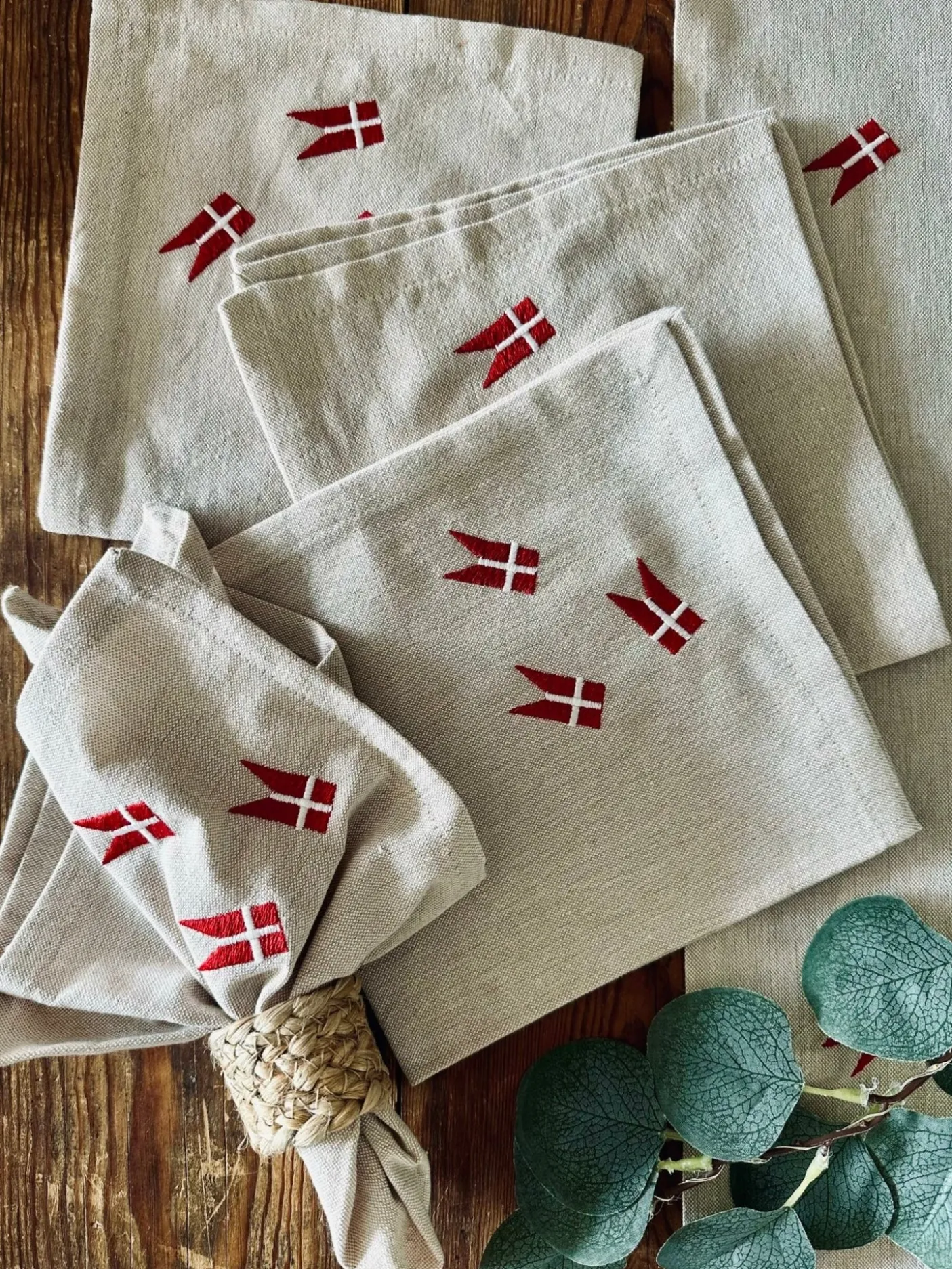 Mundservietter med flag – 4 stk