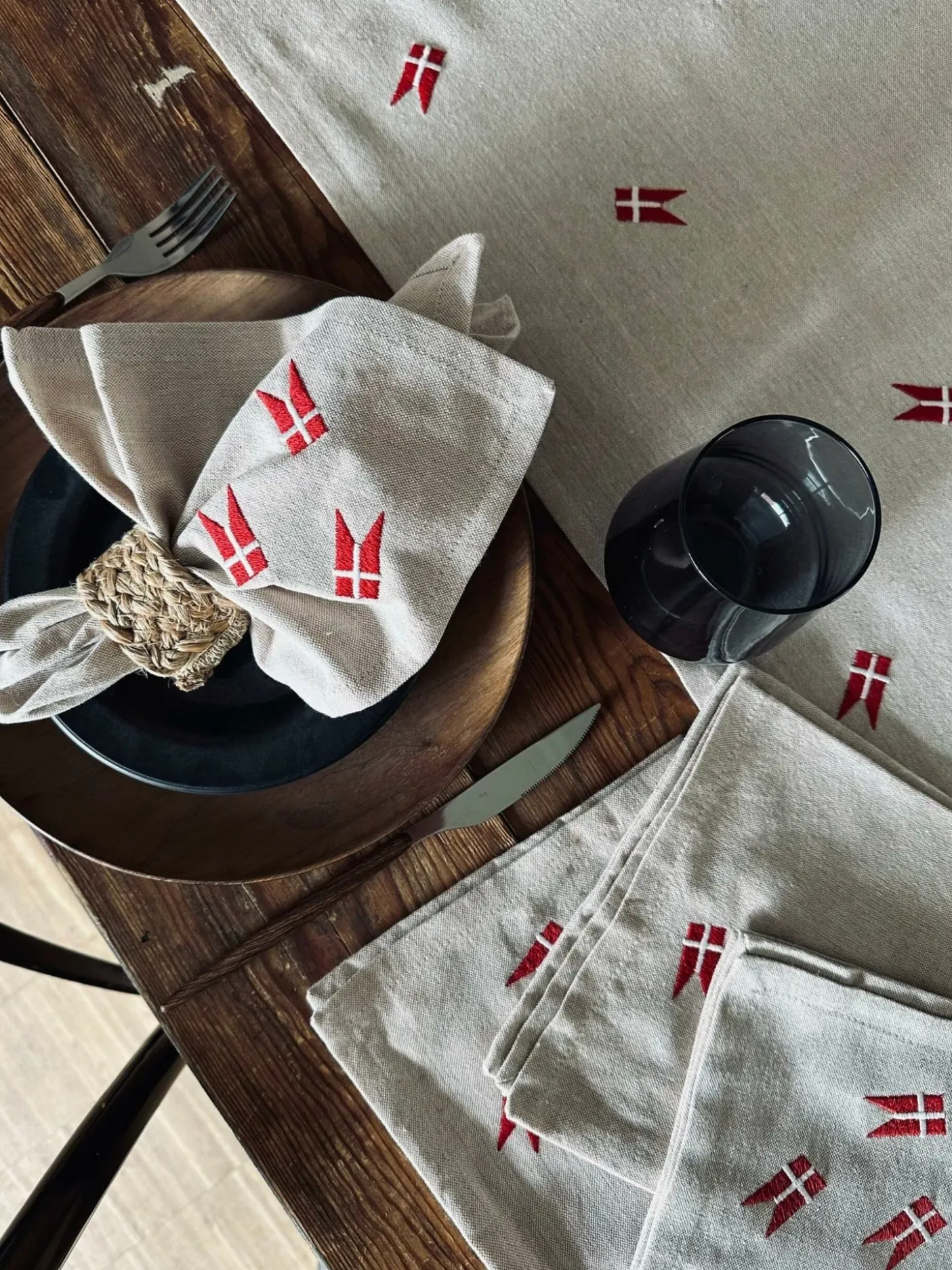 Mundservietter med flag – 4 stk