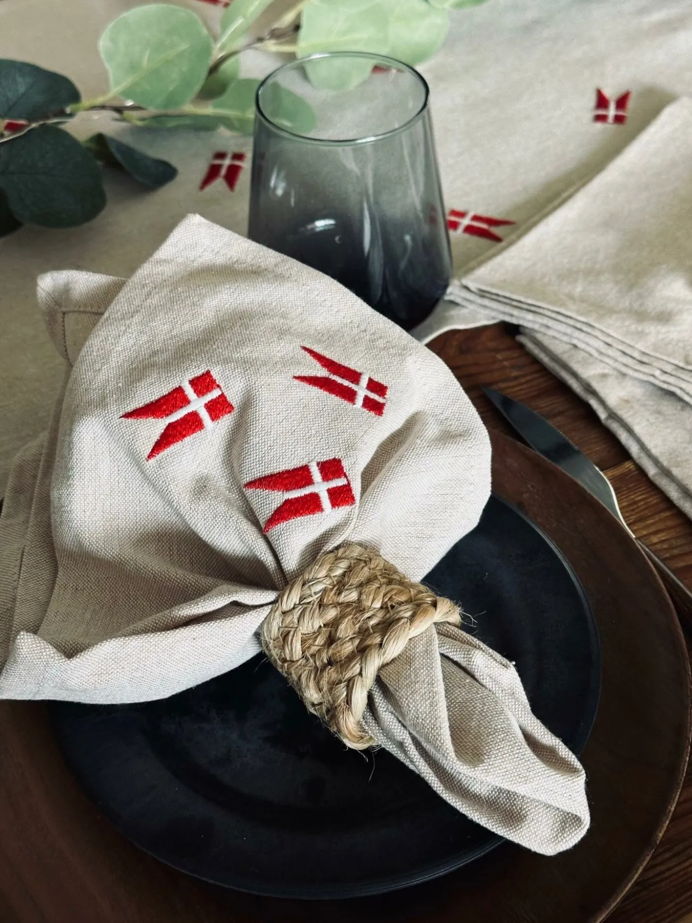 Mundservietter med flag – 4 stk