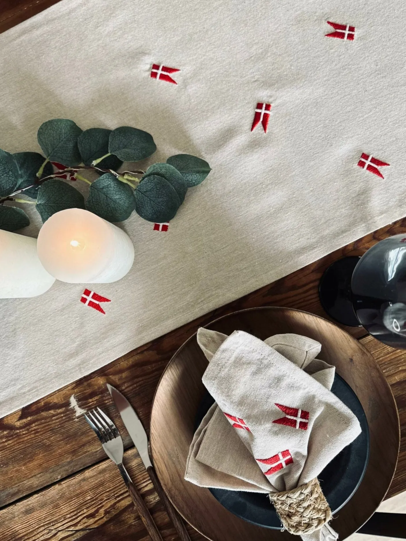 Mundservietter med flag – 4 stk