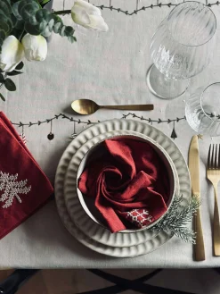 Mundservietter Rød Jul - 4 stk