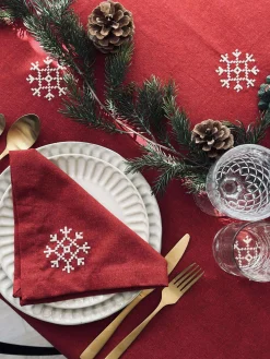 Mundservietter Rød Jul - 4 stk