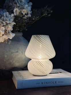 Mushroom Large - Grå mundblæst glas